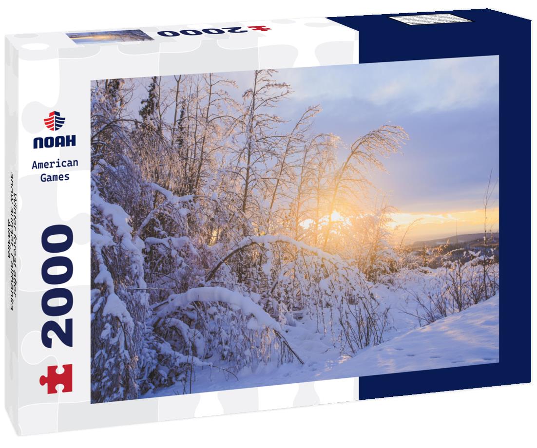 Winter forest after snow sunset, Fairbanks, Alaska 2000pc Puzzle