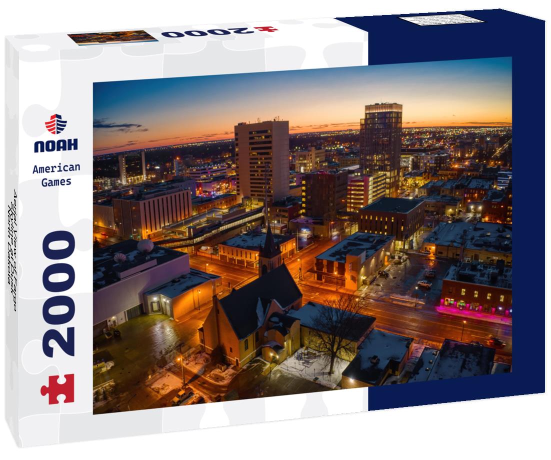 Aerial View of Fargo Skyline at Dusk, North Dakota 2000pc Puzzle