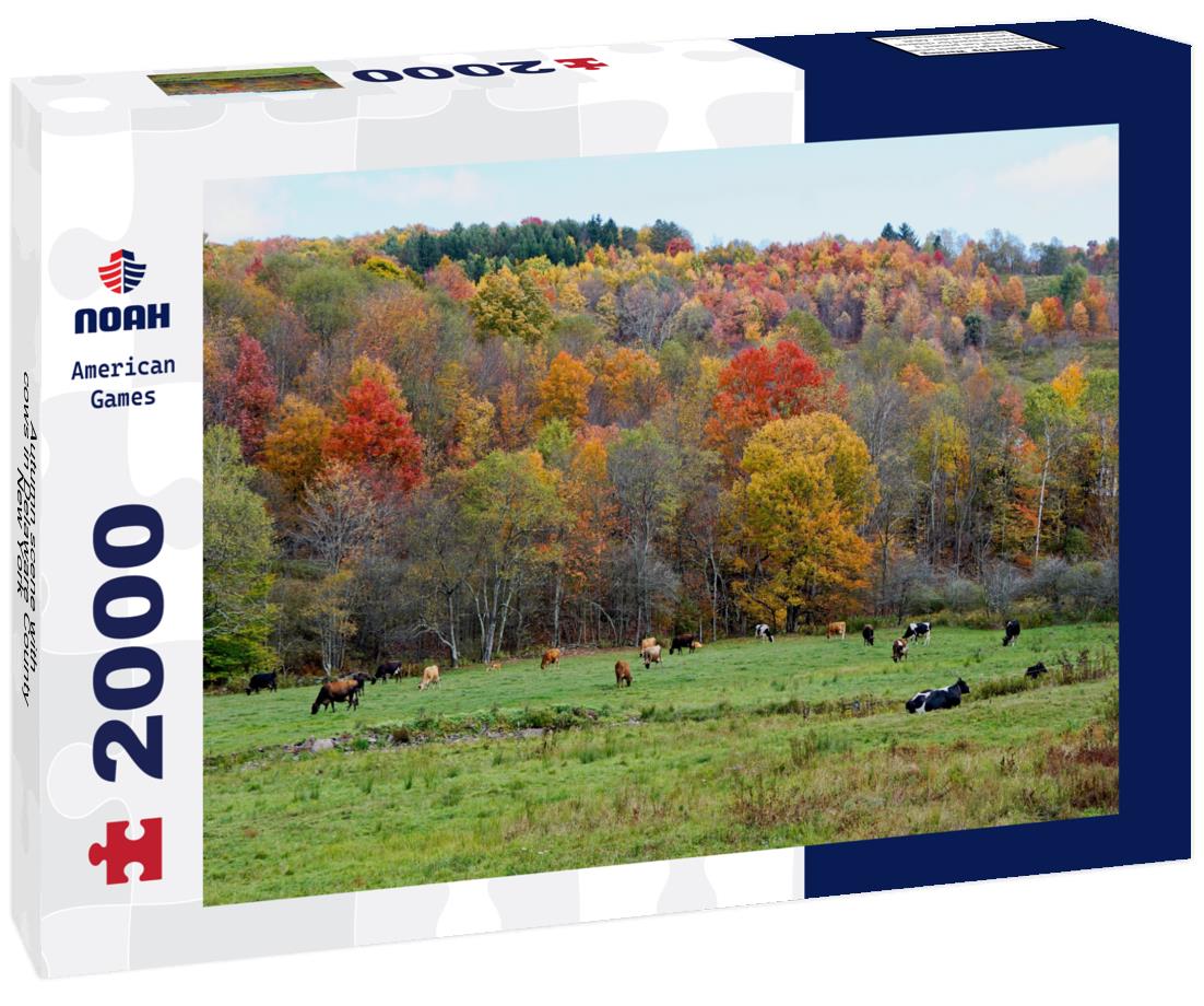 Autumn scene with cows in Delaware County New York 2000pc Puzzle