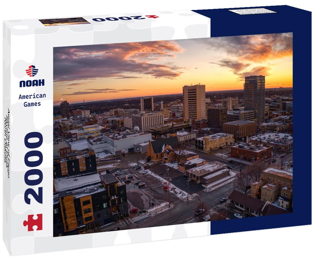 Aerial View of Fargo Skyline at Dusk, North Dakota 2000pc Puzzle