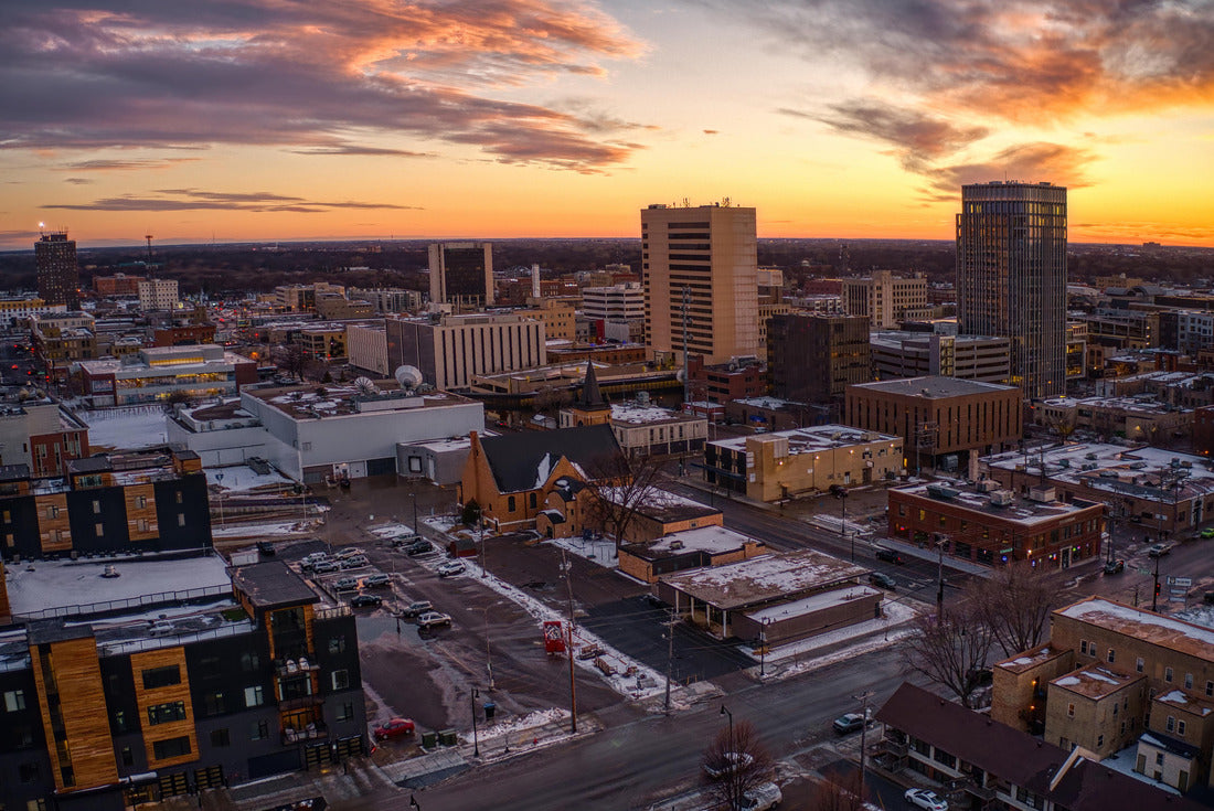 Noah Jigsaw Puzzle Aerial View of Fargo Skyline at Dusk, North Dakota 2000 pieces