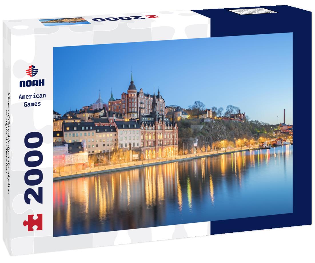 Stockholm city skyline at night in Sweden 2000pc Puzzle