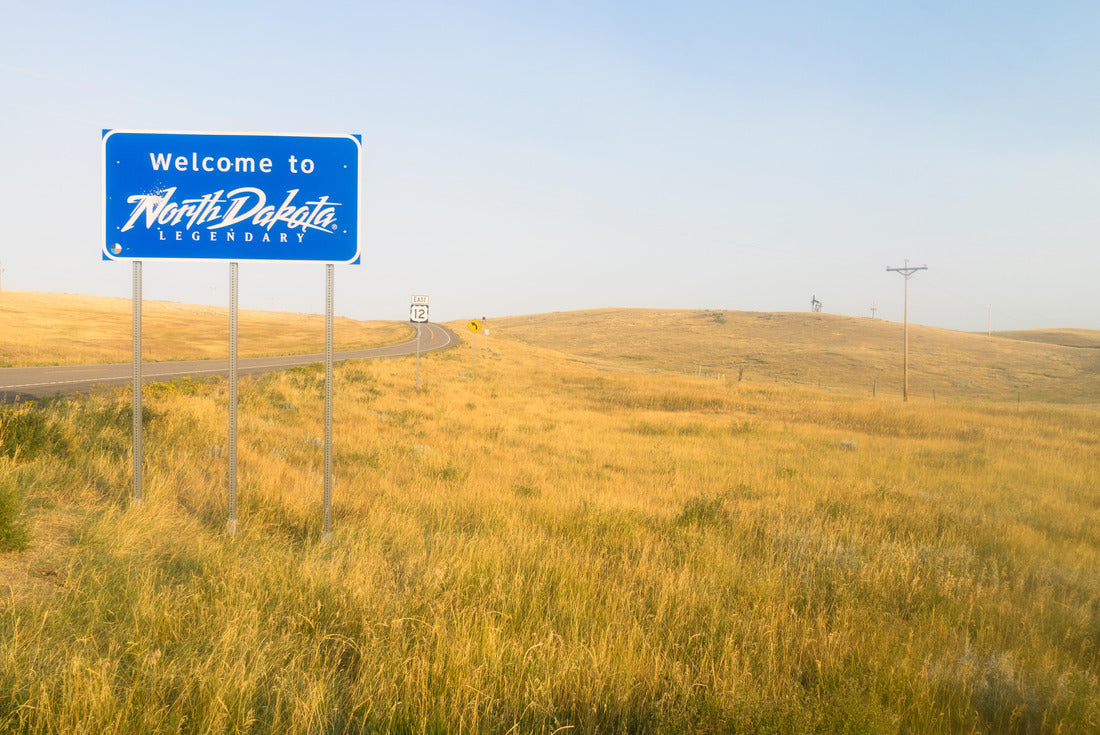 Welcome to Legendary North Dakota Road Entry Sign 2000pc Puzzle