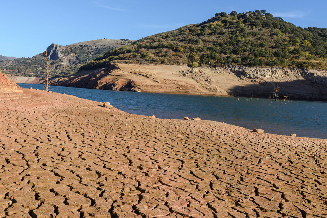 Mansilla reservoir at dry season, La Rioja, Spain 2000pc Puzzle