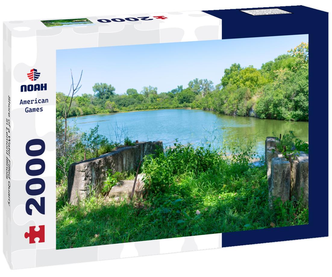 Shore of a Water Filled Quarry in Lemont Illinois 2000pc Puzzle