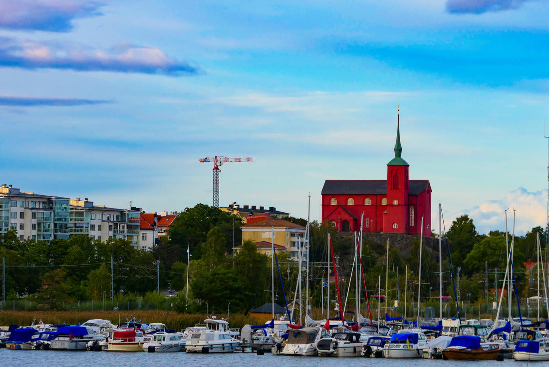 Nynashamn, Sweden The Nynashamn Church and harbor 2000pc Puzzle