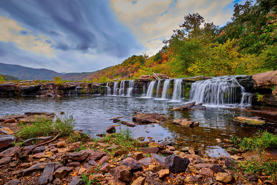 Sandstone Falls in West Virginia with fall colors 2000pc Puzzle