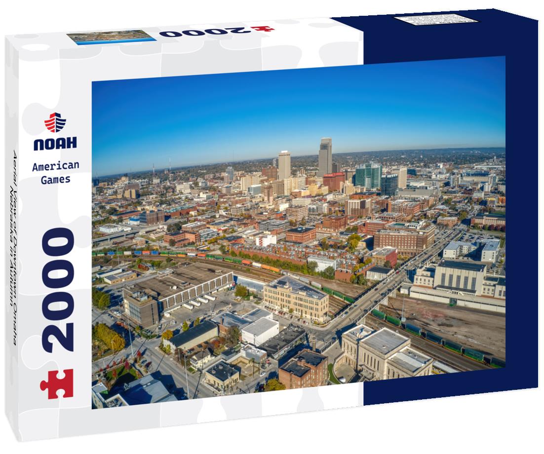 Aerial View of Downtown Omaha, Nebraska in Autumn 2000pc Puzzle