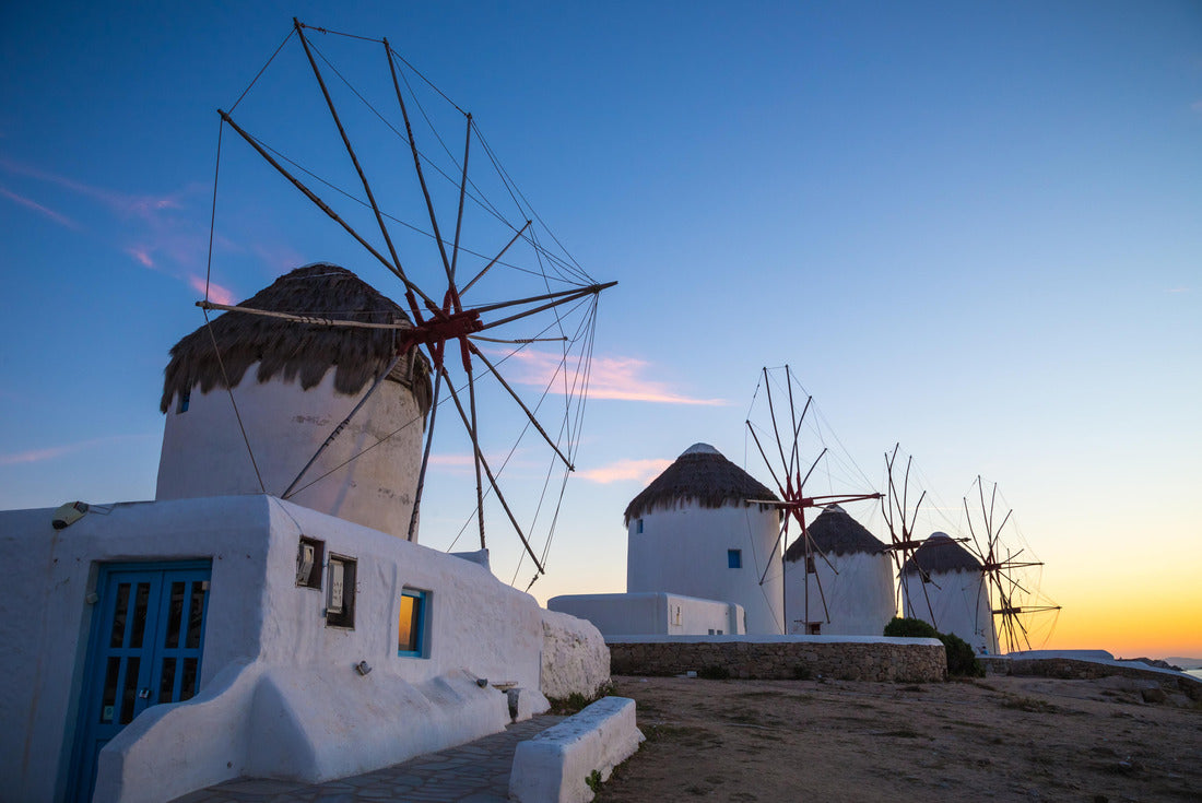 The famous Windmills of Mykonos at sunset, Greece 2000pc Puzzle