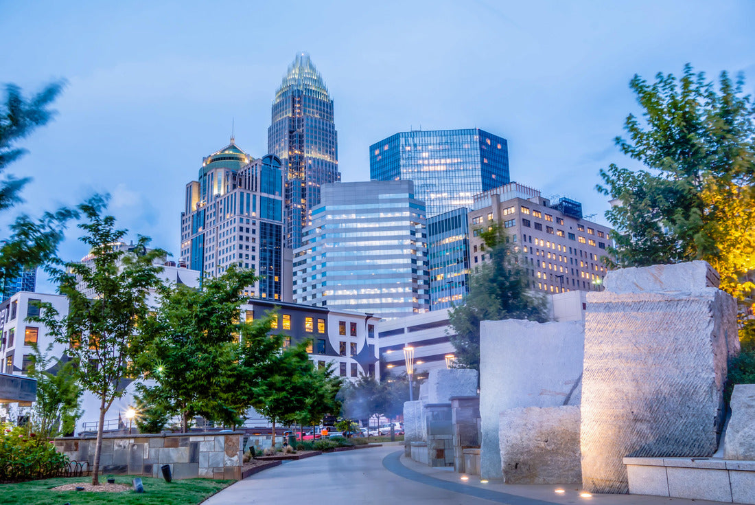 Charlotte North Carolina city skyline in downtown 2000pc Puzzle