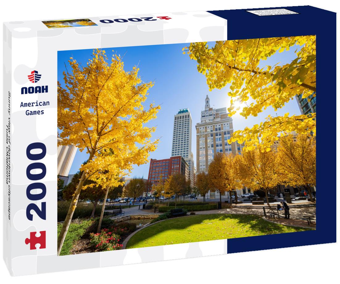 Sunny view of downtown cityscape, Tusla Oklahoma 2000pc Puzzle