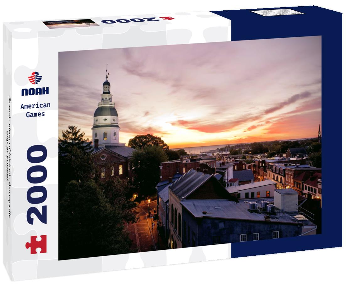Scenic view of historic Annapolis city at sunset 2000pc Puzzle