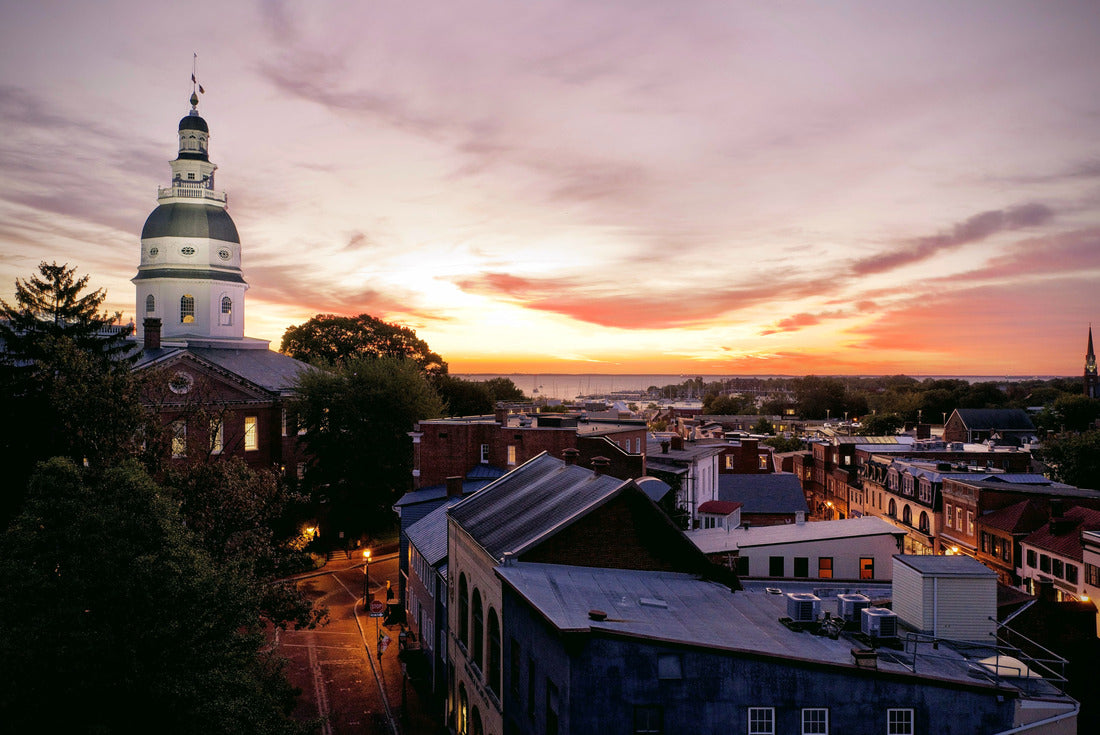 Scenic view of historic Annapolis city at sunset 2000pc Puzzle