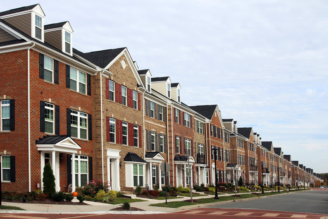 Perspective row of new townhouses, Virginia, USA 2000pc Puzzle