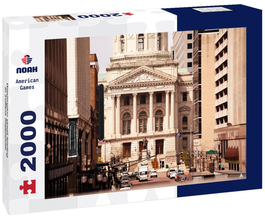 Washington street leading to Indiana Statehouse 2000pc Puzzle