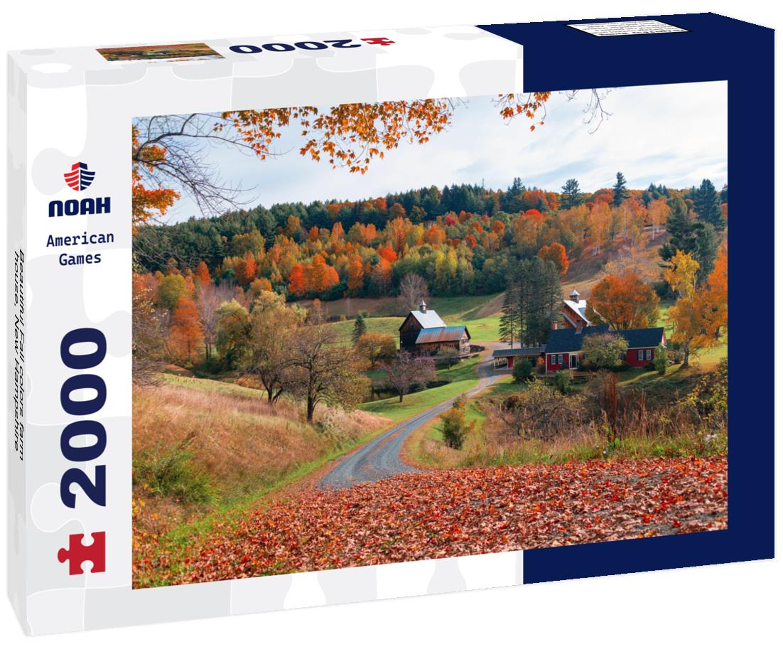Beautiful Fall colors farm house, New Hampshire 2000pc Puzzle