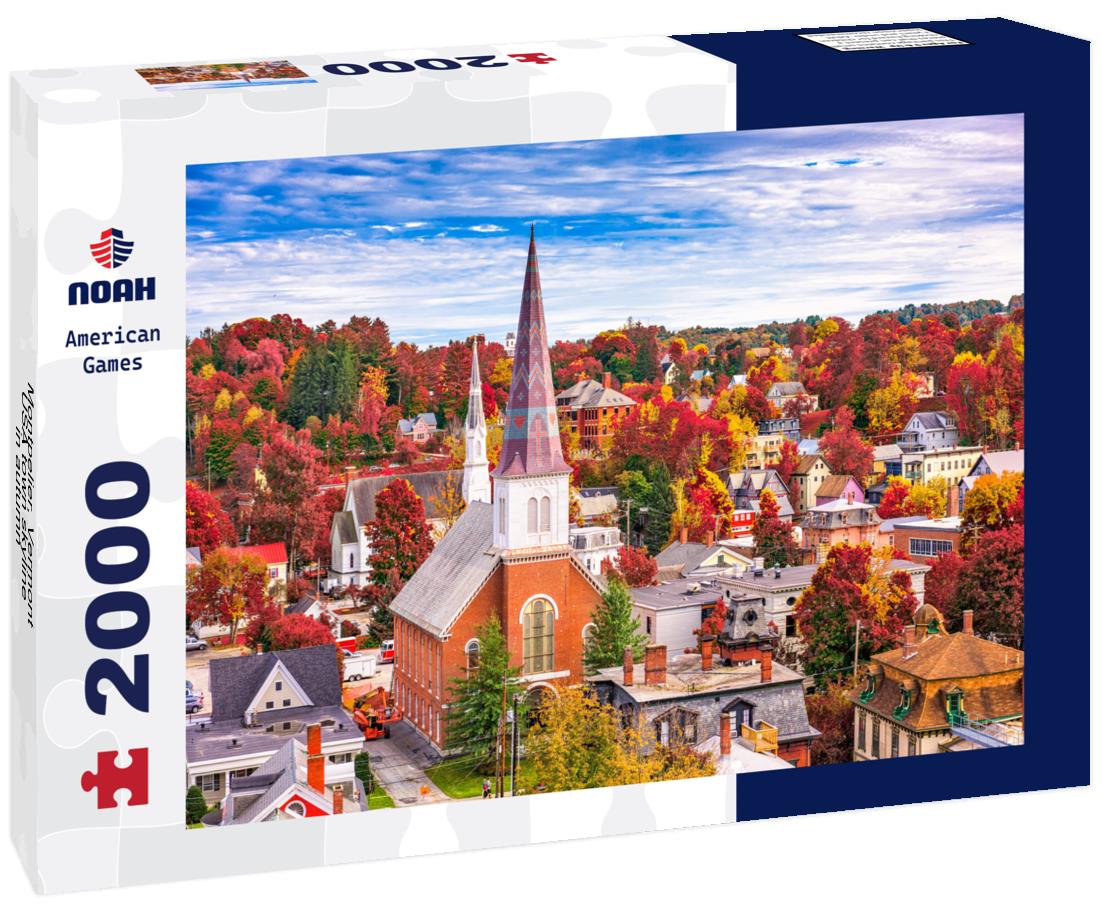 Montpelier, Vermont, USA town skyline in autumn 2000pc Puzzle