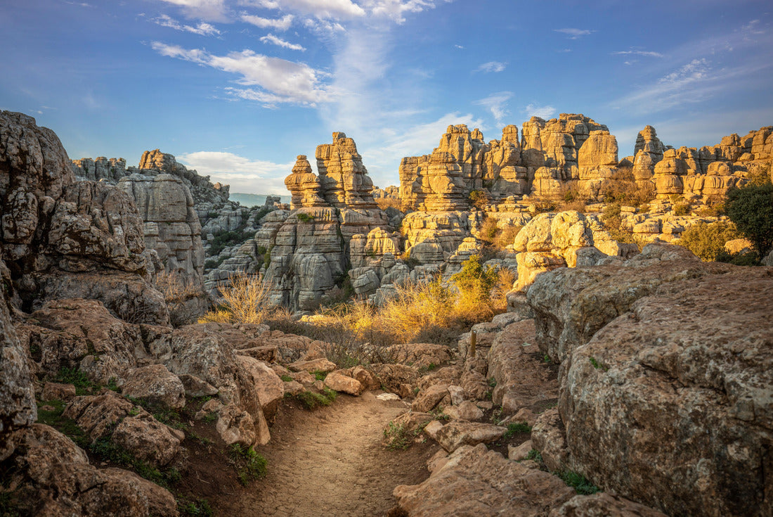 Spectacular karst landscape at sunrise in Torcal de Antequera, Malaga, Andalusia, Spain 2000pc Puzzle