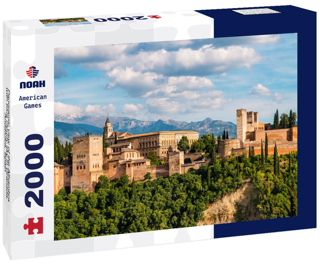 the Alhambra with blue cloudy sky in Granada. Andalusia, Spain 2000pc Puzzle