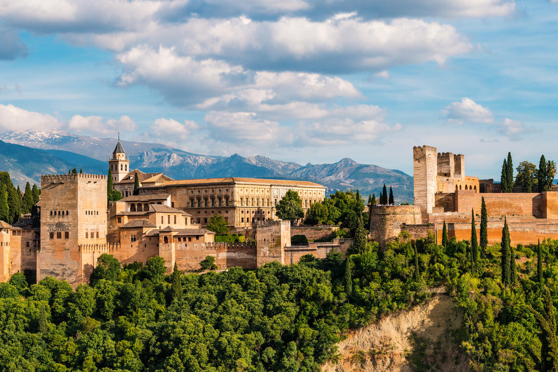 the Alhambra with blue cloudy sky in Granada. Andalusia, Spain 2000pc Puzzle