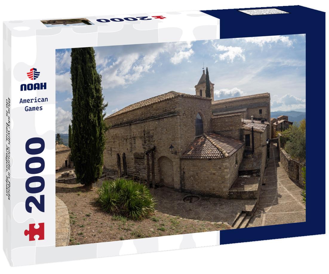 Blue sky with clouds in Roda de Isábena, Aragon, Spain 2000pc Puzzle