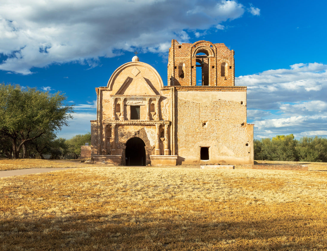 Tumacácori National Historical Park in Arizona with blue sky and clouds 1000pc Puzzle