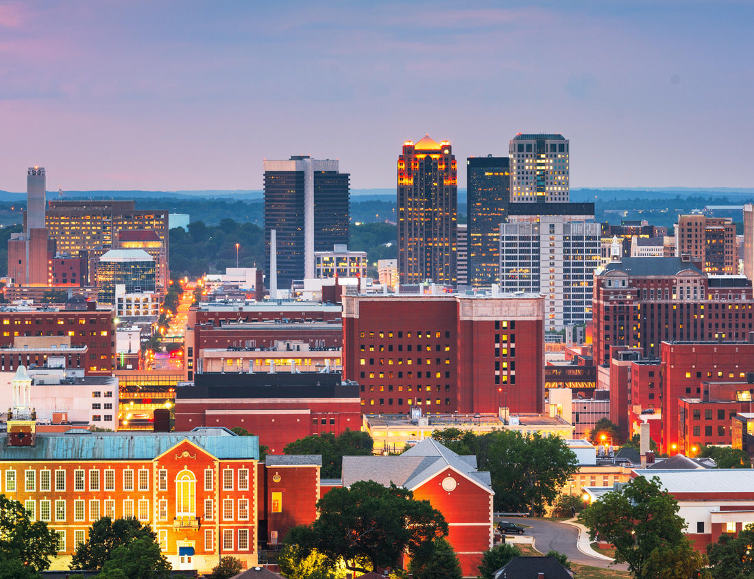 Noah Jigsaw Puzzle Birmingham, Alabama, USA downtown city skyline at sunset 1000 Pieces