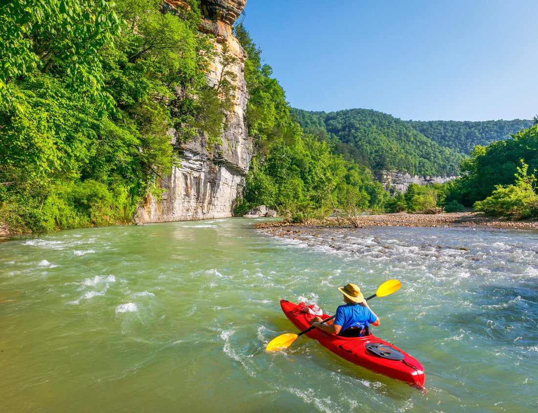 Noah Jigsaw Puzzle A kayaker is floating down the Buffalo River near Ponca, Arkansas 1000 Pieces