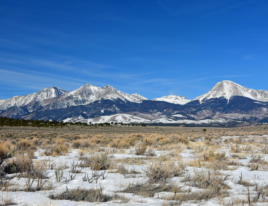 Noah Jigsaw Puzzle Blanca Peak and the spectacular Sangre de Cristo Mountains on a sunny winter day near Alamosa, in southeastern Colorado 1000 Pieces