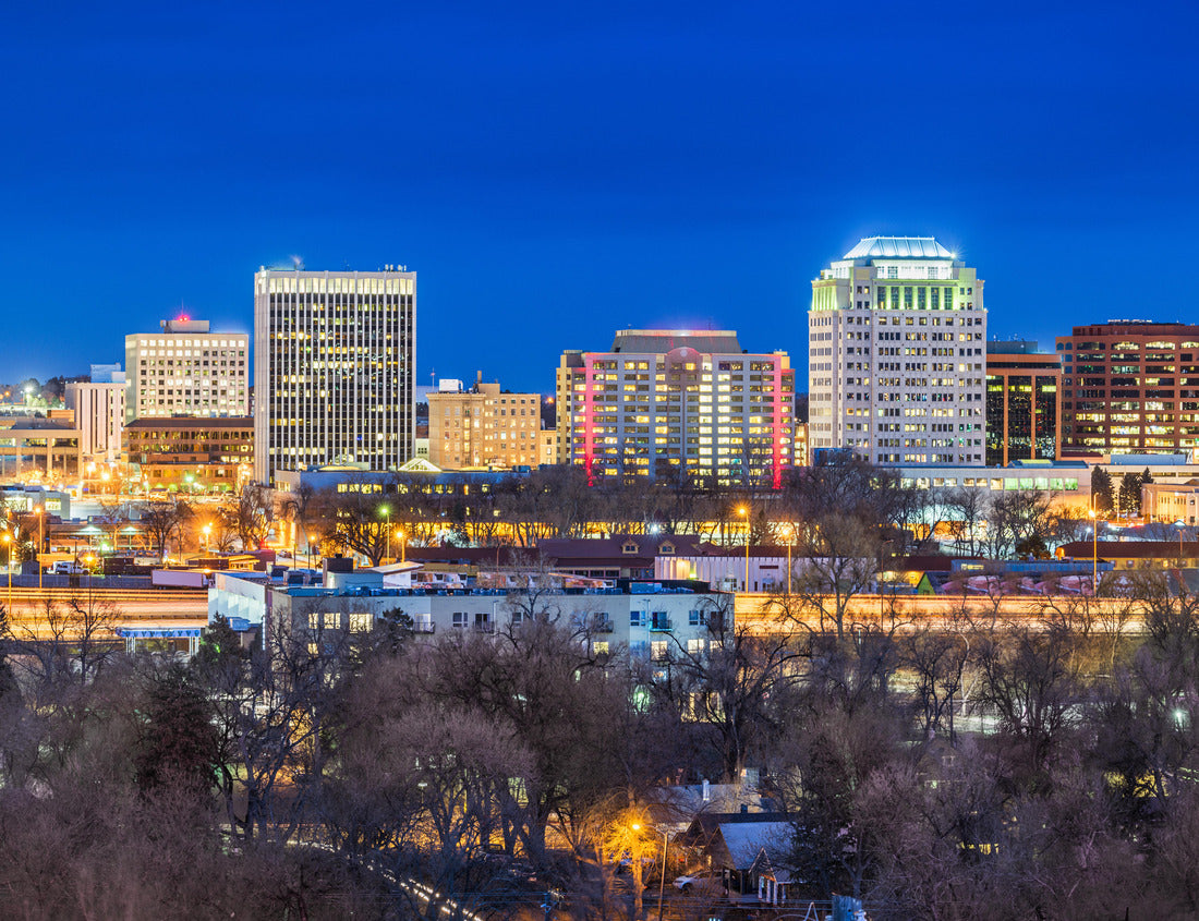 Noah Jigsaw Puzzle Colorado Springs, Colorado, USA Downtown city skyline in the evening 1000 Pieces