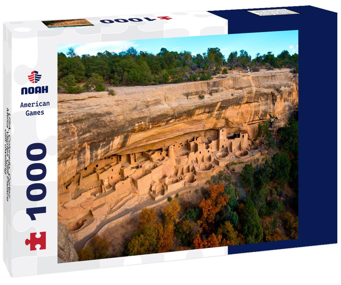 USA, Colorado, Cortez. Mesa Verdes Cliff Palace, cliff dwelling 1000pc Puzzle