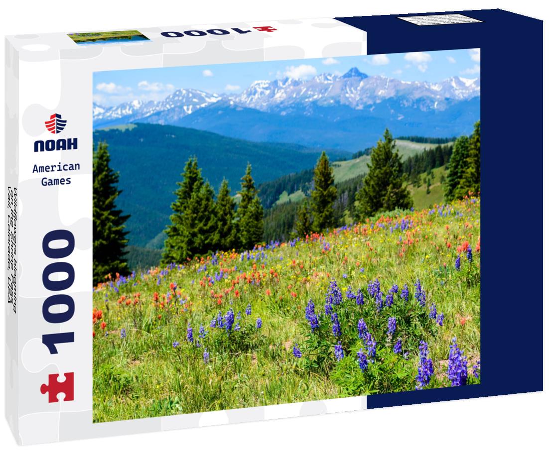 Wildflowers blooming on the Shrine Pass, Vail, Colorado, USA 1000pc Puzzle