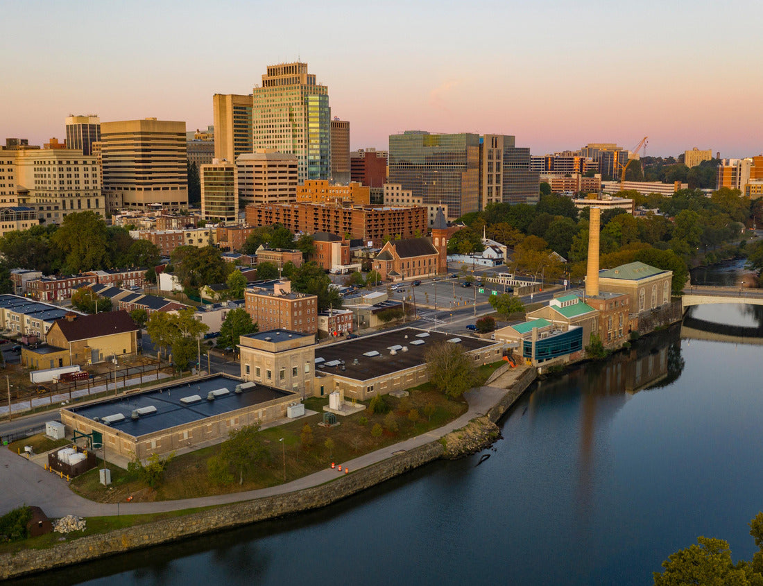 Noah Jigsaw Puzzle Sunrise over Cristina River and Downtown City Skyline Wilmington Delaware 1000 Pieces