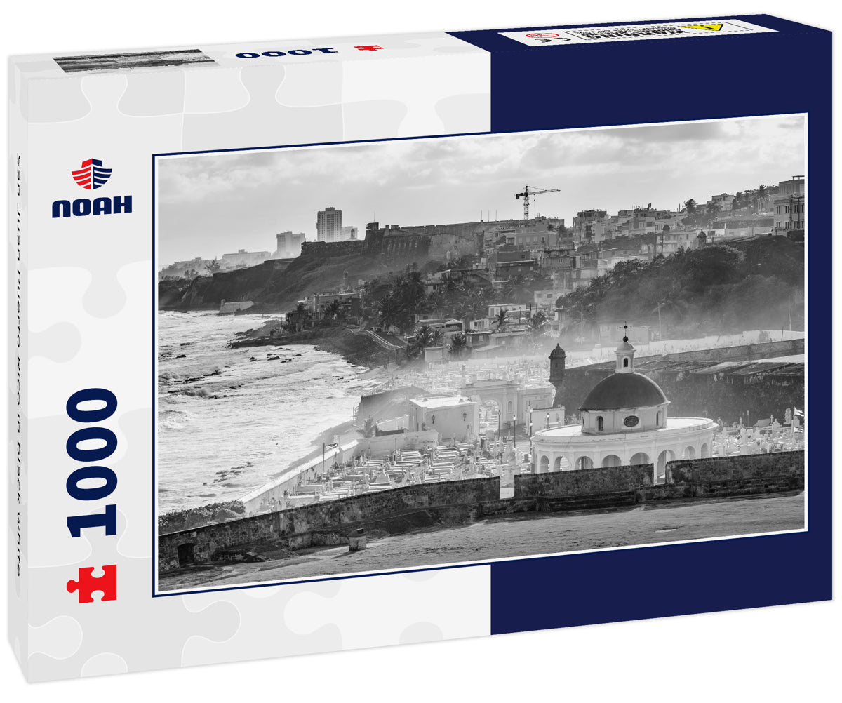 San Juan Puerto Rico in black white