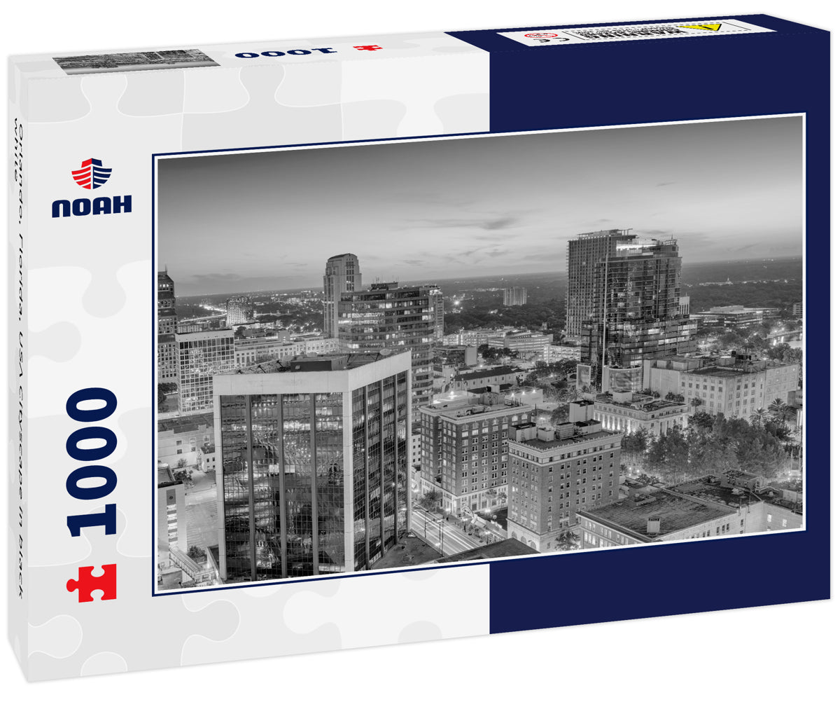 Orlando, Florida, USA Cityscape in black white