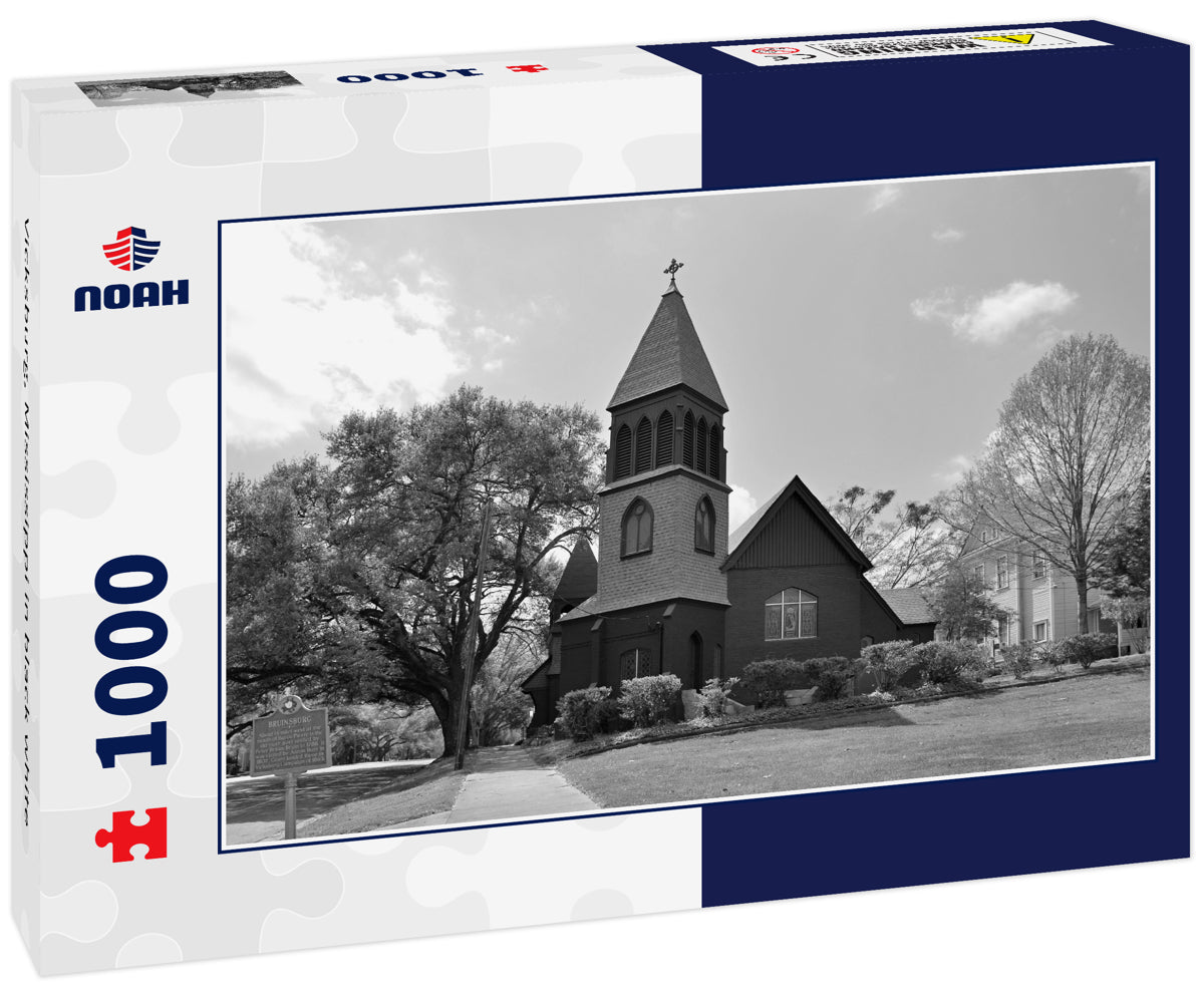 Vicksburg, Mississippi in black white