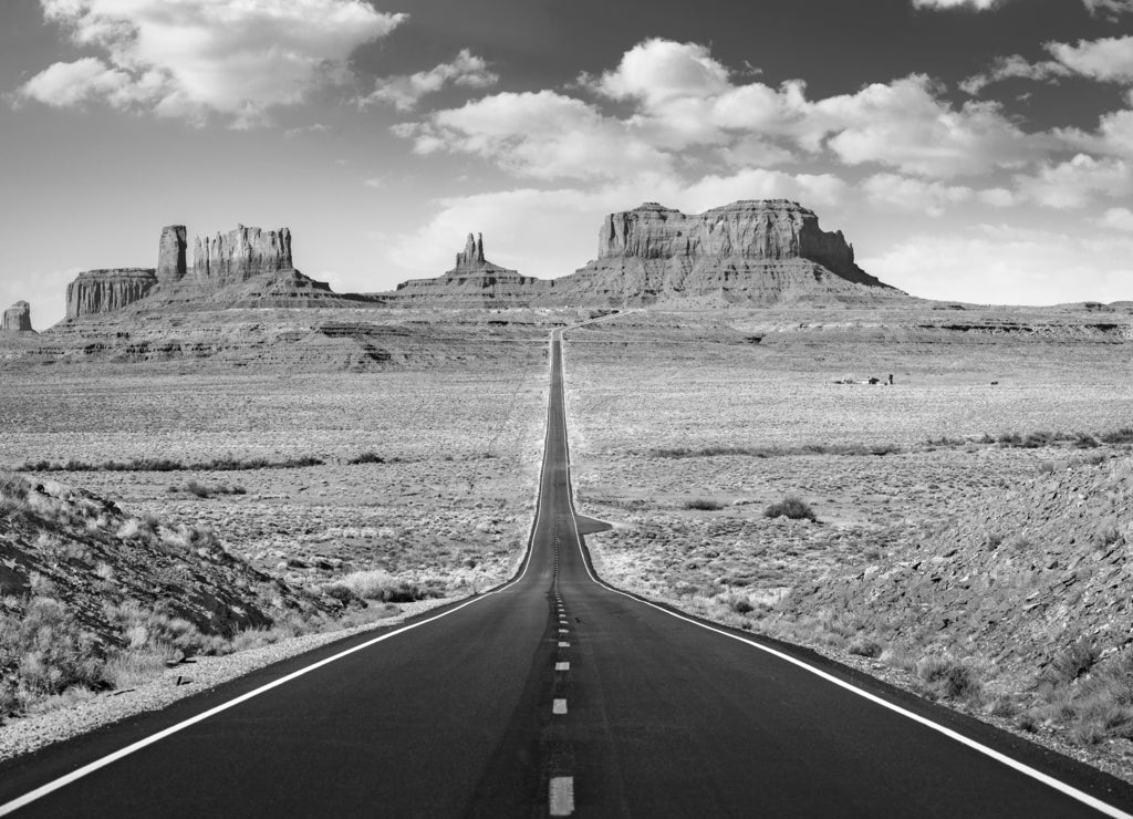 Monument Valley, Arizona, USA in black white