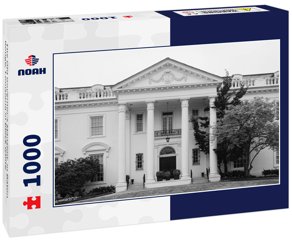 The Old Governor's Mansion, in Baton Rouge, Louisiana in black white