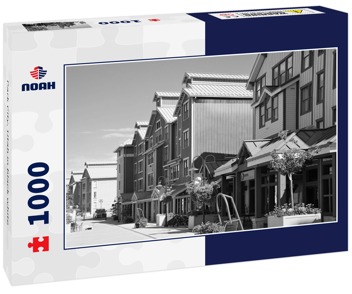 Park City, Utah in black white