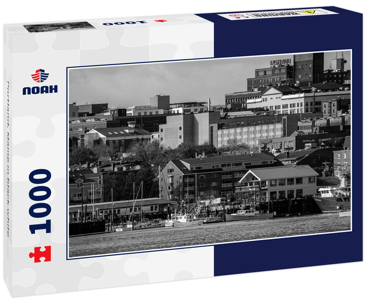 Portland, Maine in black white