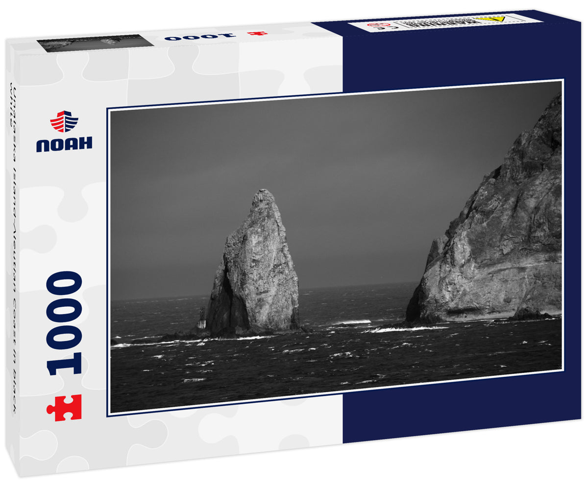 Unalaska Island-Aleutian Coast in black white