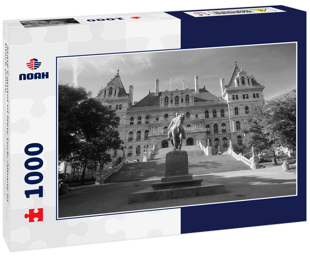 State Capitol of New York, Albany in black white