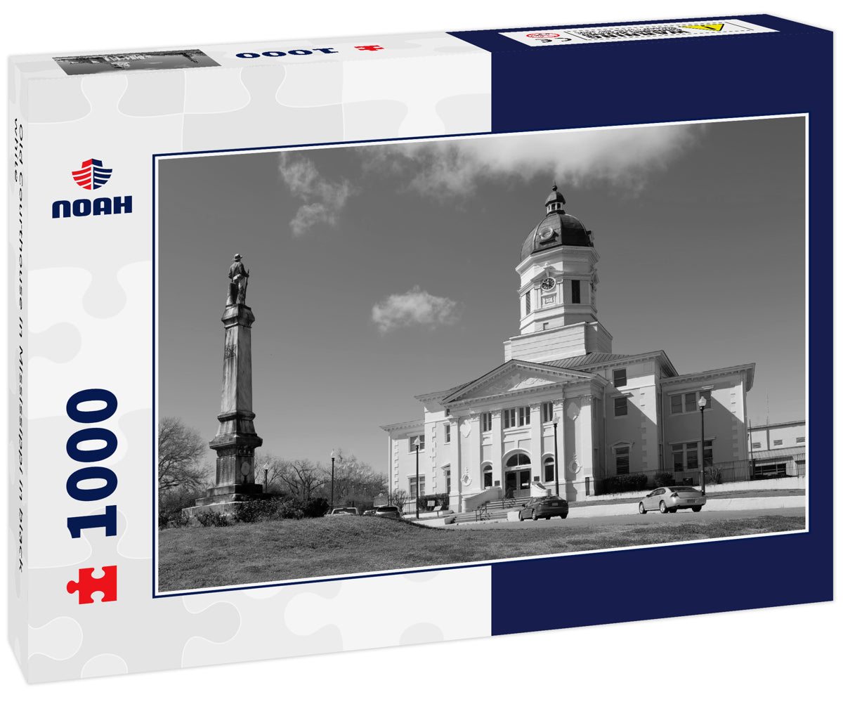 Old Courthouse in Mississippi in black white
