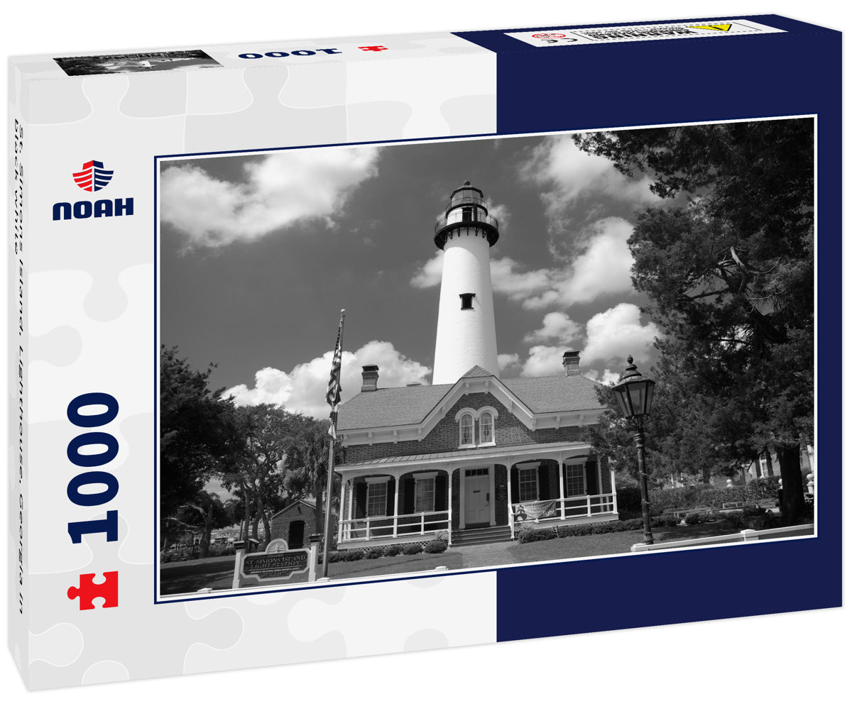 St. Simons Island, Lighthouse, Georgia in black white