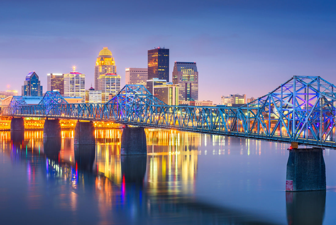 Louisville, Kentucky, USA downtown skyline on the Ohio River at dusk 2000pc Puzzle