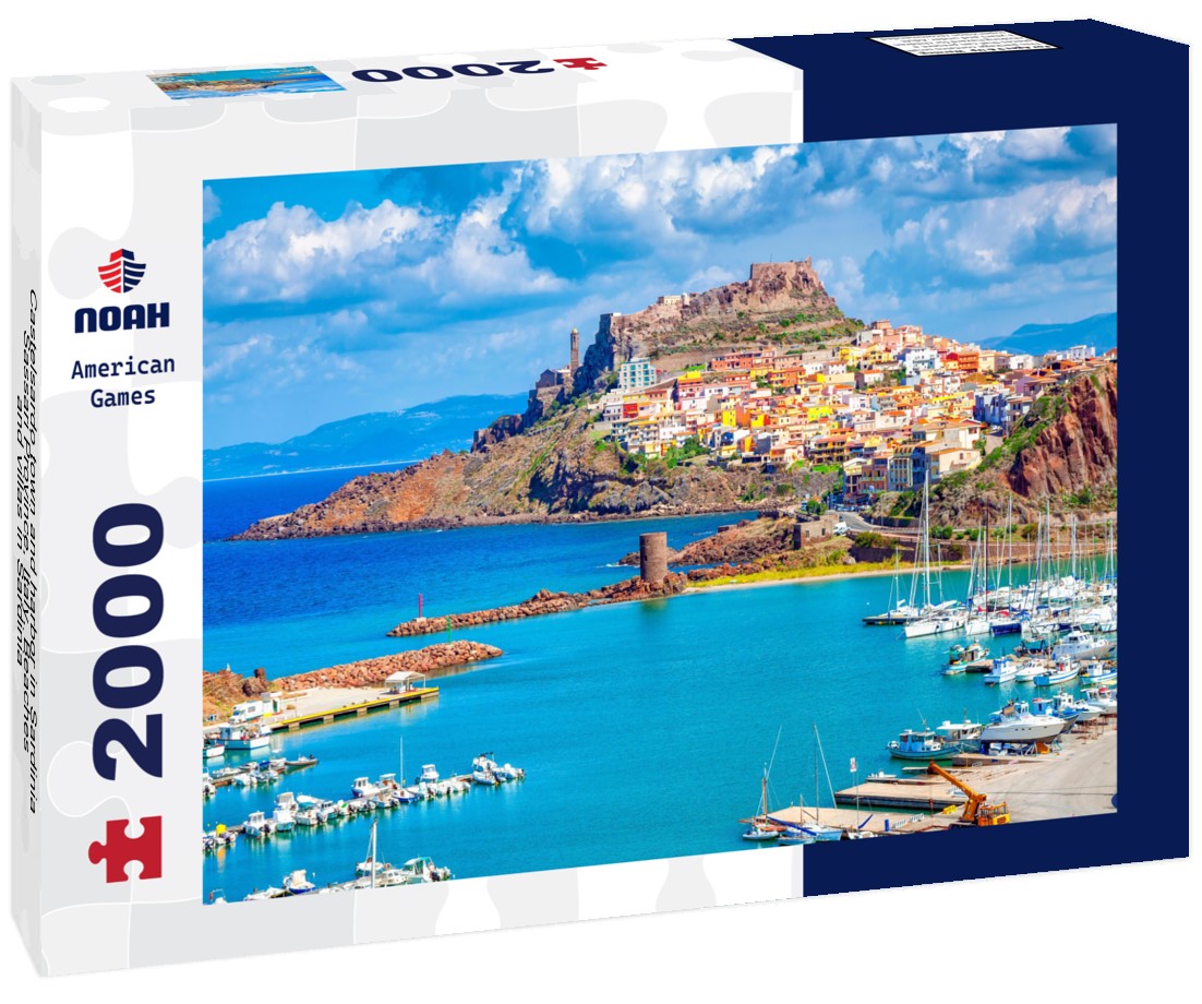 Castelsardo town and harbor in Sardinia, Sassari Province, Italy. Beaches and villas in Sardinia 2000pc Puzzle