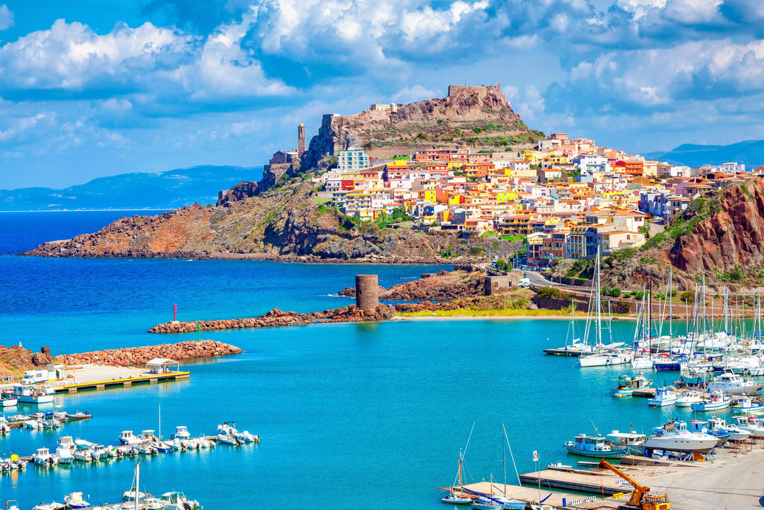 Castelsardo town and harbor in Sardinia, Sassari Province, Italy. Beaches and villas in Sardinia 2000pc Puzzle