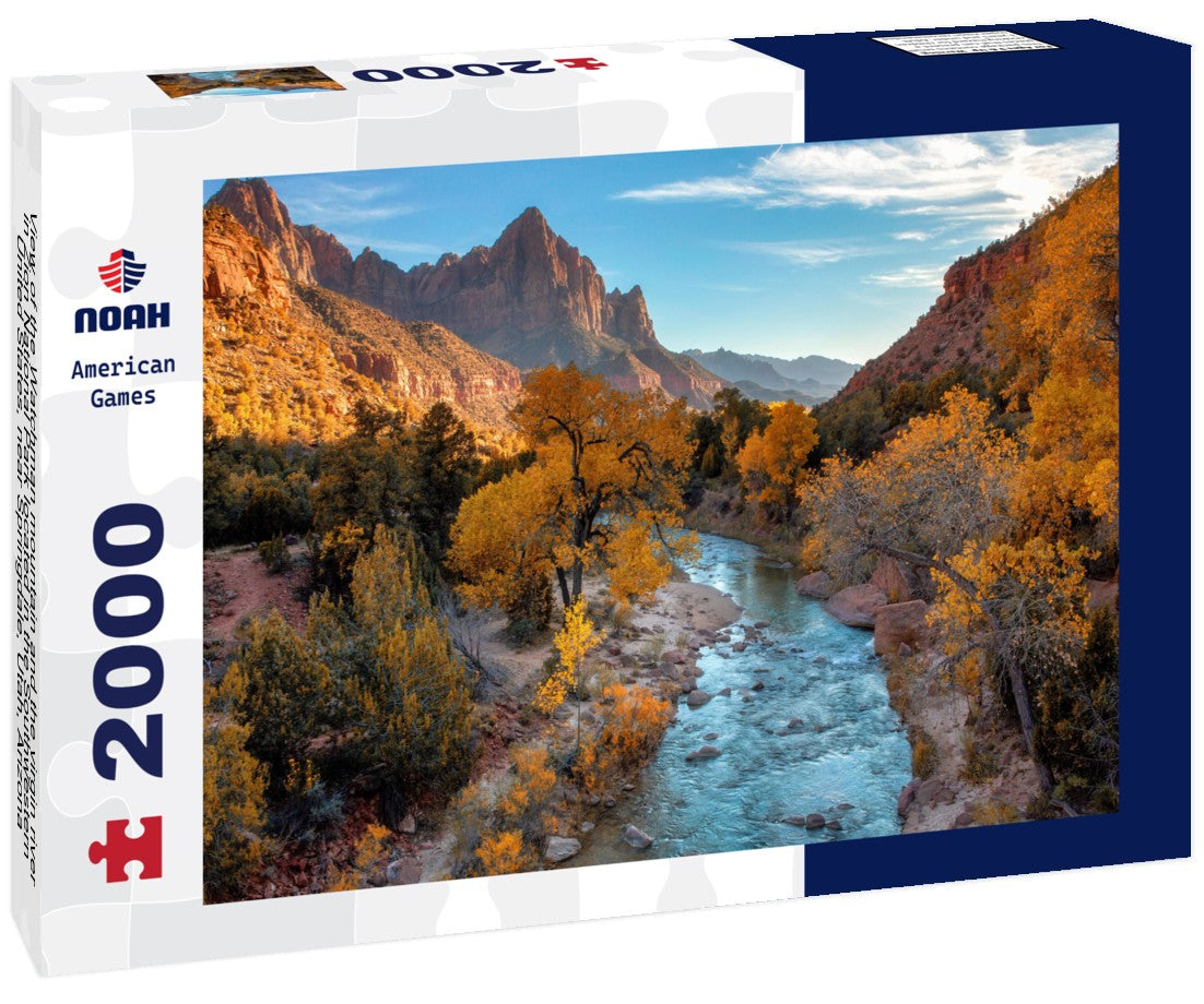 the Watchman mountain and the virgin river in Zion National Park located in the Southwestern United States, near Springdale, Utah, Arizona 2000pc Puzzle