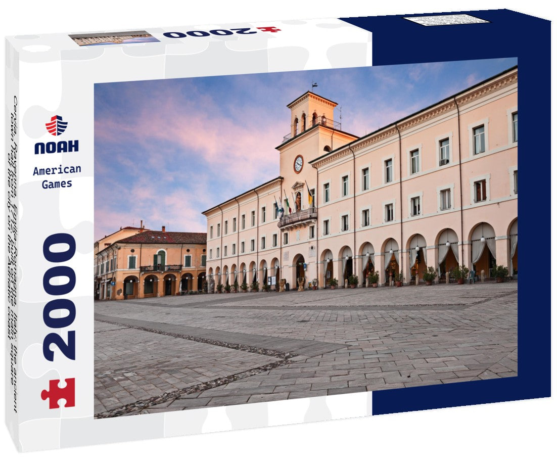 Cervia, Ravenna, Emilia-Romagna, Italy: the ancient town hall from 1712, built on the main square of the city on the Adriatic coast 2000pc Puzzle
