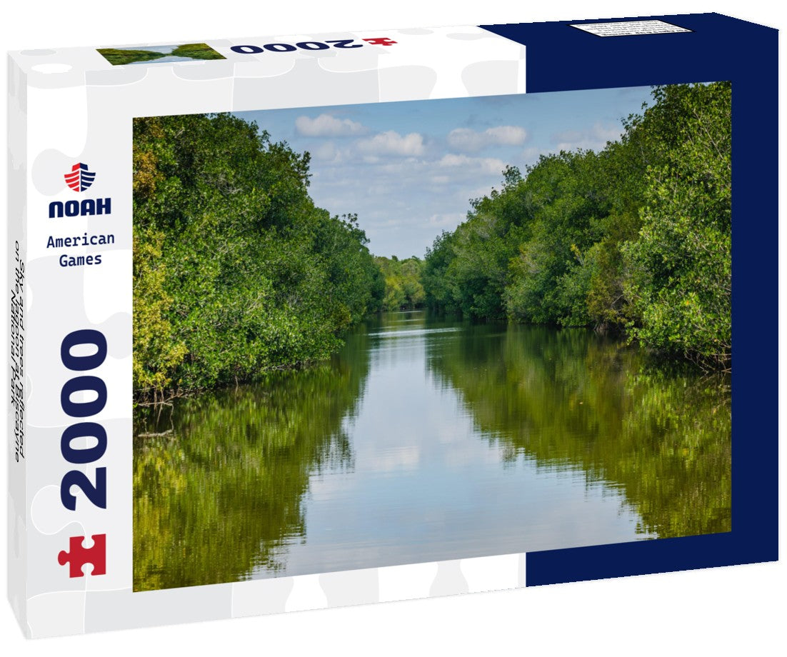 Sky and trees reflected on the lagoon at Biscayne National Park 2000pc Puzzle